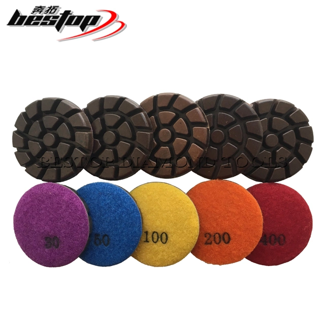 D76mm Hybrid Copper Bond Polishing Pad for Concrete