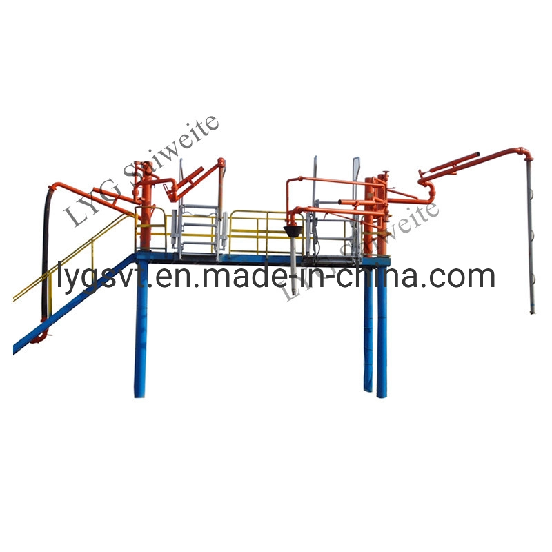 Movable Step Ladder Folding Stair with Handrail for Truck Tanker Loading Station