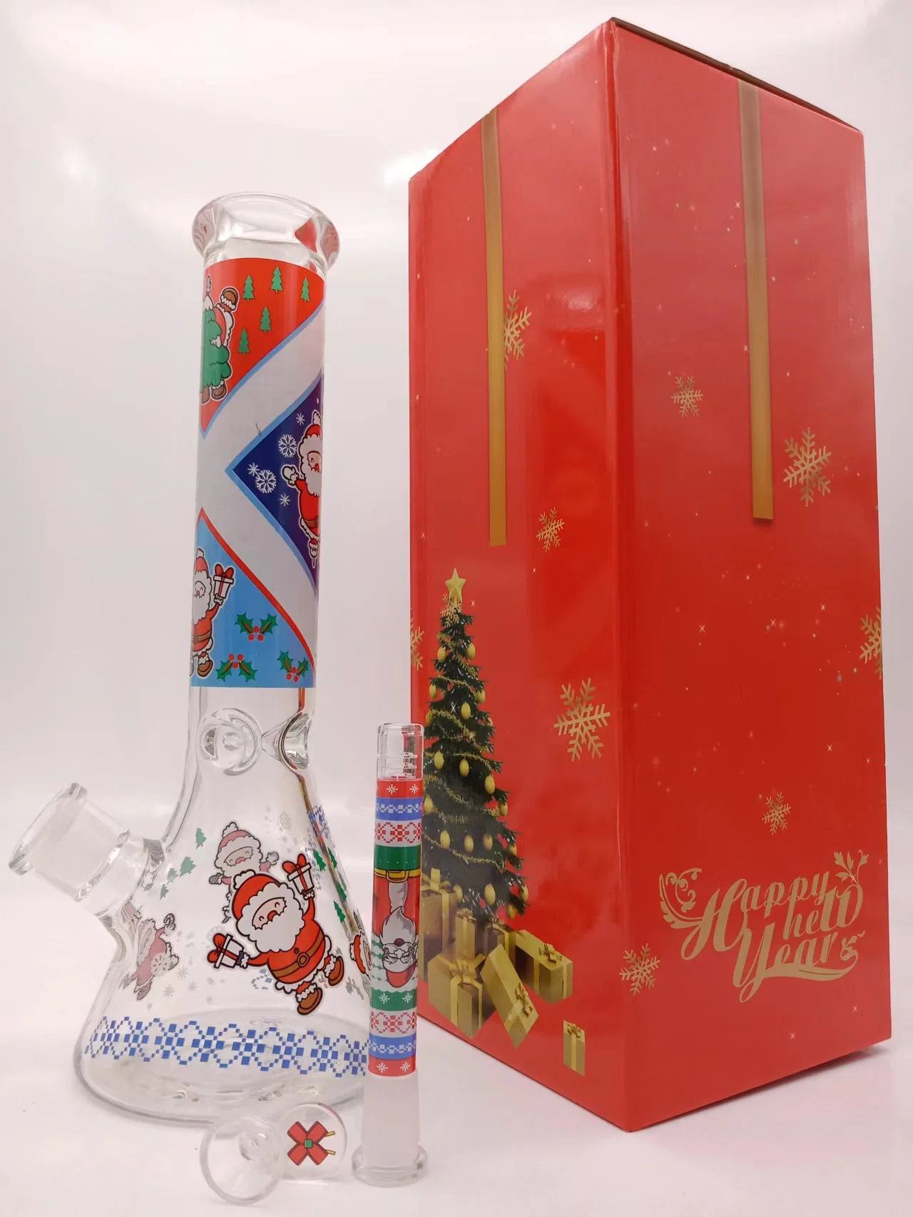 Popular Christmas Glass Water Pipe Gift Box Package Fast Shipping