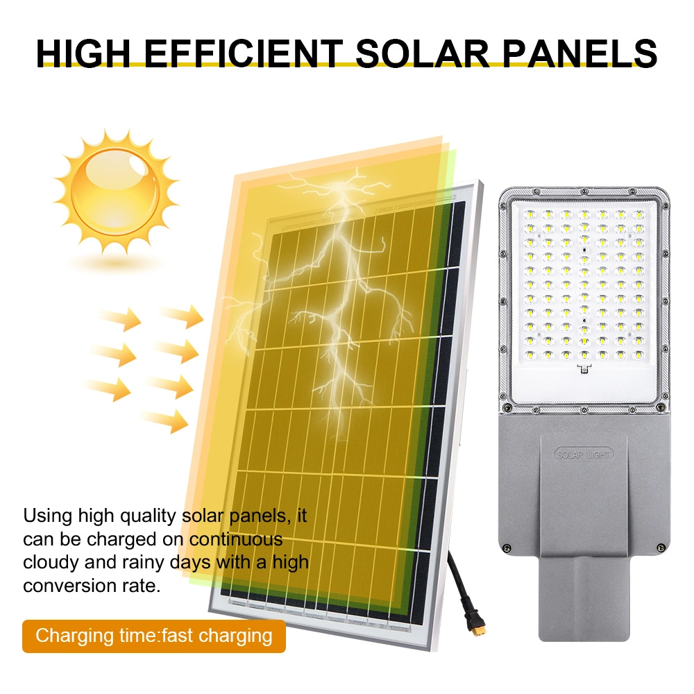 Aluminum Road Integrate IP65 Solar Panel Outdoor Lighting All in One 50W 100W 150W 200W 300W 500W Solar LED Street Light