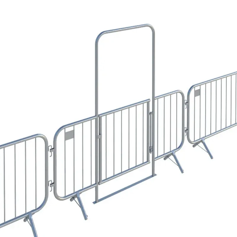 Crowd Control Barriere Verkehr Straßenverkehrssicherheit Barriere Stahl Barrikaden mit Brückenfuß