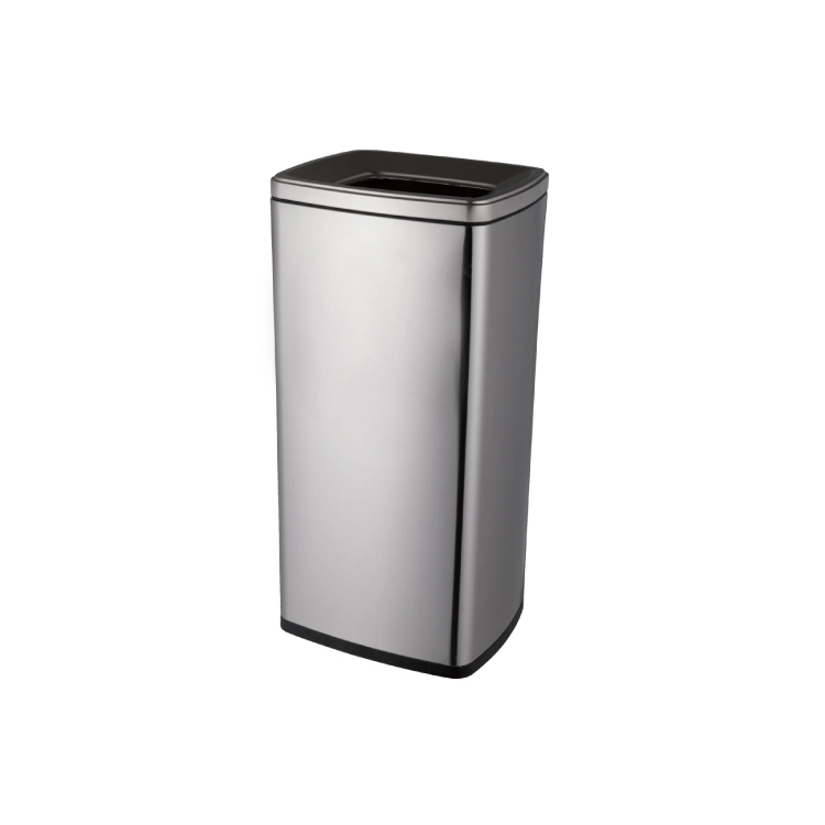 Hotel Waste Bin Brushed Stainless Steel Trash Can