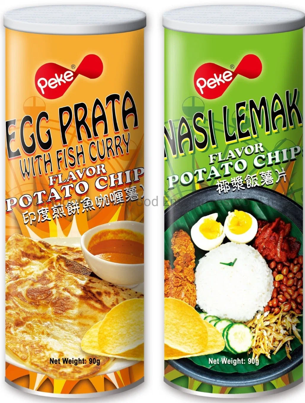 Egg Prata with Fish Curry Flavor Potato Chips- Asian Flavors Snacks