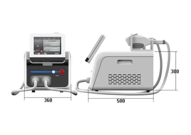 Gomecy Professional 2 em1 Opt Picolaser Dpl remoção de tatuagens Máquina Laser Máquina de remoção de pêlos a laser do Pico de rejuvenescimento da pele