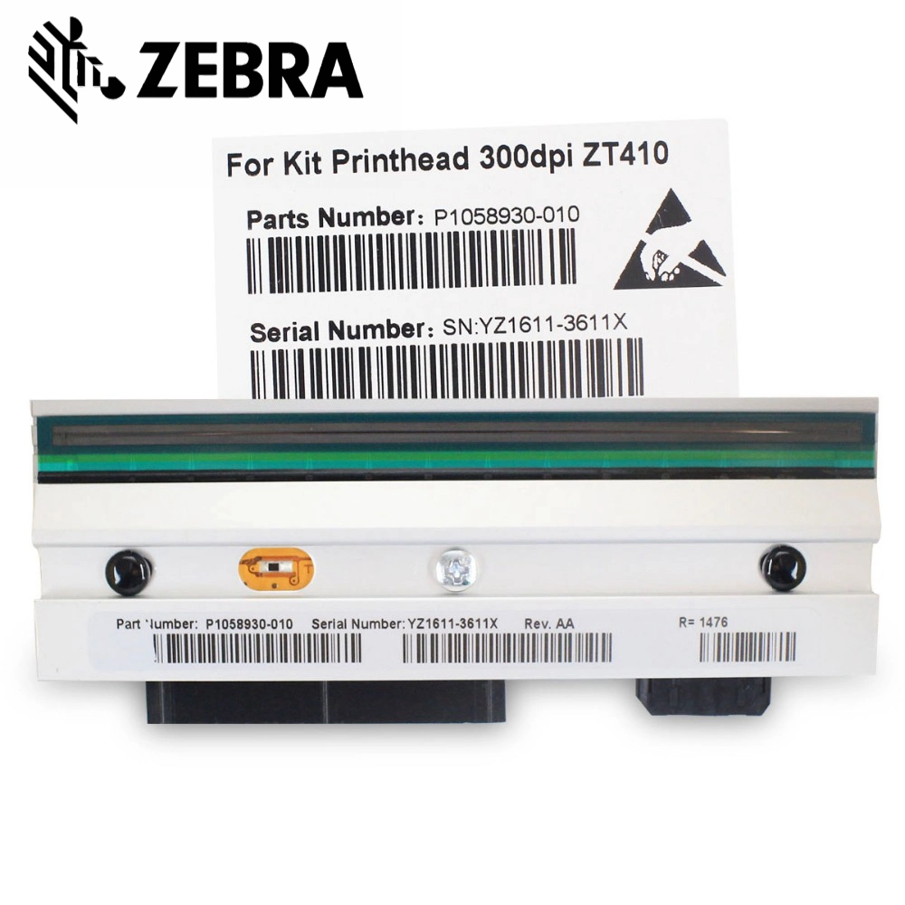 Cabezal de impresión térmico Zebra Zt410 203dpi para etiqueta Zt410 Impresora P1058930-009 Código de barras Zebra Zt410 / Zt411 impresora de etiquetas 300dpi P1058930-010 cabezal de impresión