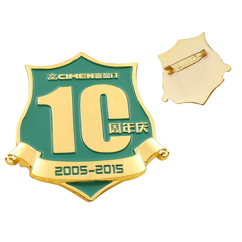 Professional Custom Character Anniversary Sports Carnival Zinc Alloy Enamel Badge/ Soft Enamel Pins/ Epoxy Logo Modern Metal Name Souvenir Leaf Flower Lapel Pin