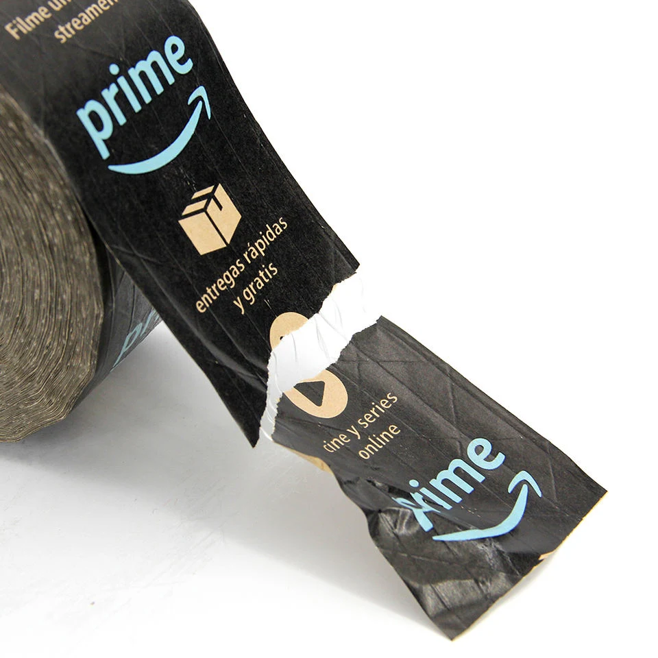 Printed Biodegradable Self Adhesive/ Kraft Paper Water Activated Tape Packing Tape for Strong Sticky Amazon Carton Pack