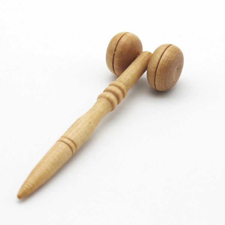 High Quality 2 Balls Wooden Ball Body Hand Roller Finger Massager Roller