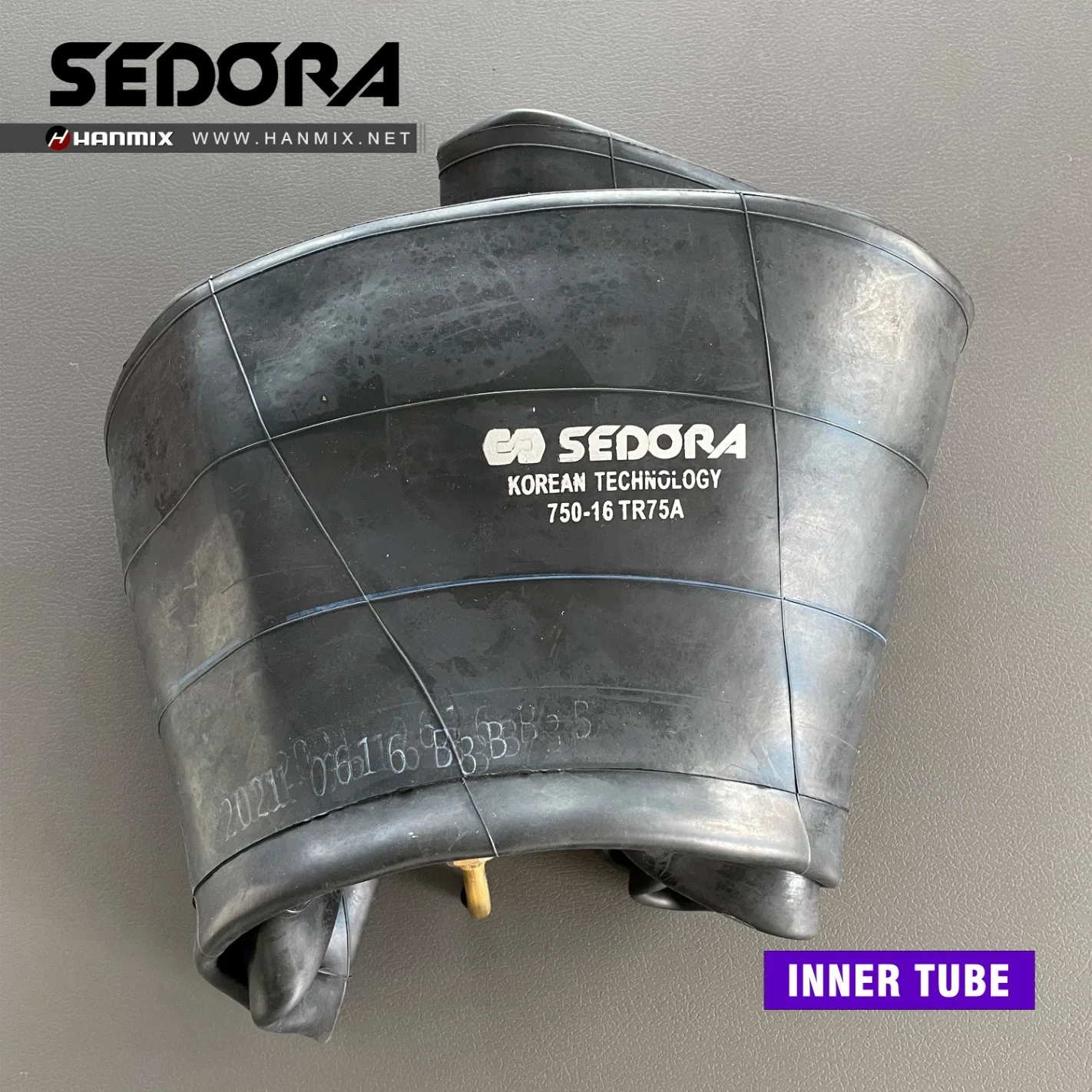 Hanmix Sedora Korean Technology Natural Rubber Butyl Inner Tube for Agricultural Tyre PCR Car Truck Bus Tire Three Years Quality Warranty off Road Tire Tube