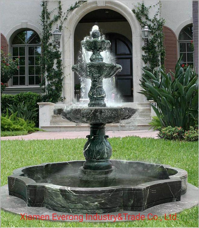 Beautiful Natural Marble Shell Carving Pool Edge Garden Ornament Water Fountain