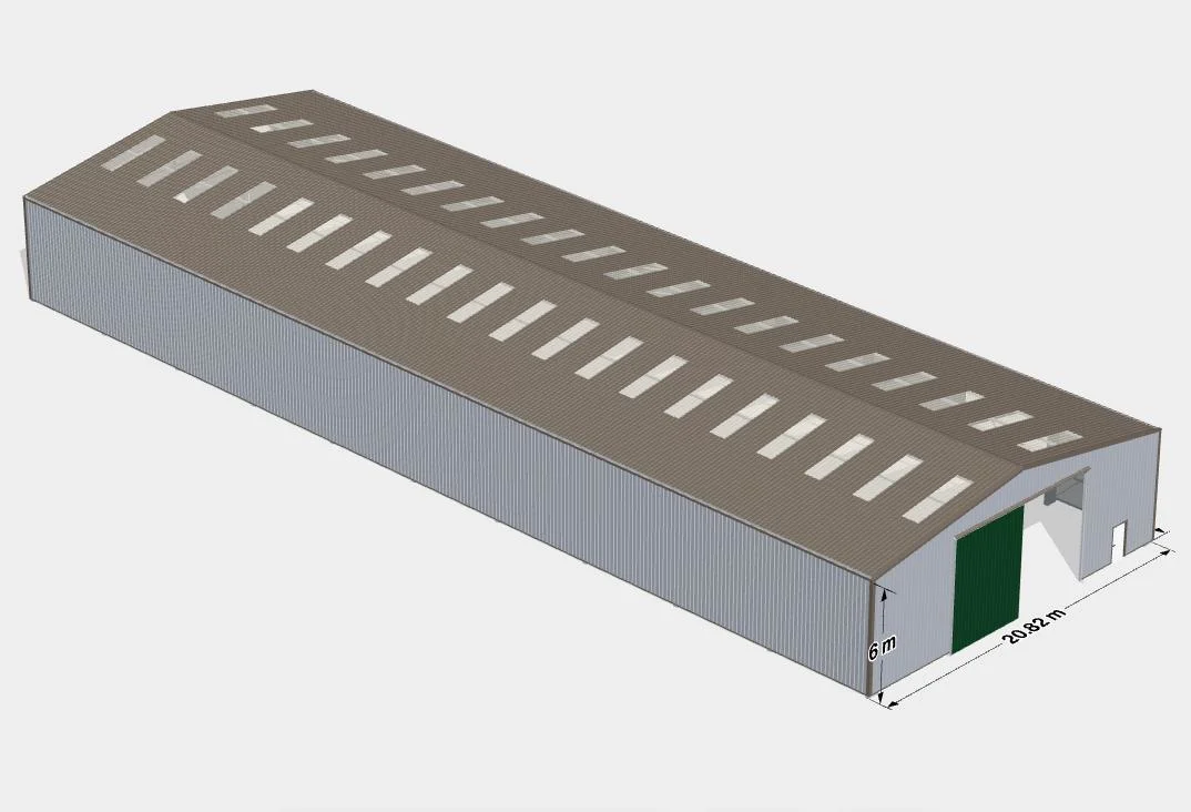 Estrutura de Aço leve Depósito de armazenagem pré-fabricado em Aço metálico