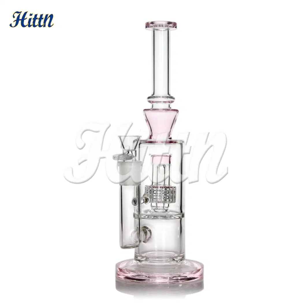 in Stock 12 Inches Blue Pink Green Mixed Color Borosilicate Showerhead Perk Tobacco Dry Herbs Pyrex Glass Smoking Pipe Crack Pipe