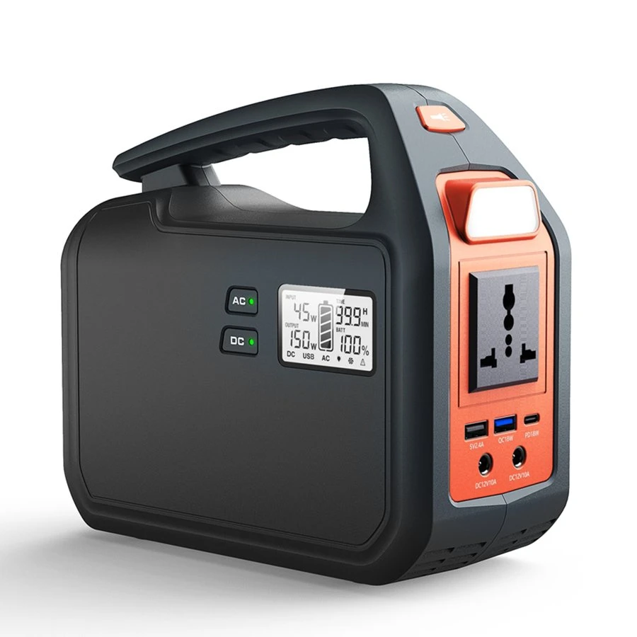 Mini-portátil Power Station 200W batería recargable para exteriores con salida de CA/CC/USB Para Generadores de Camping y Picnic