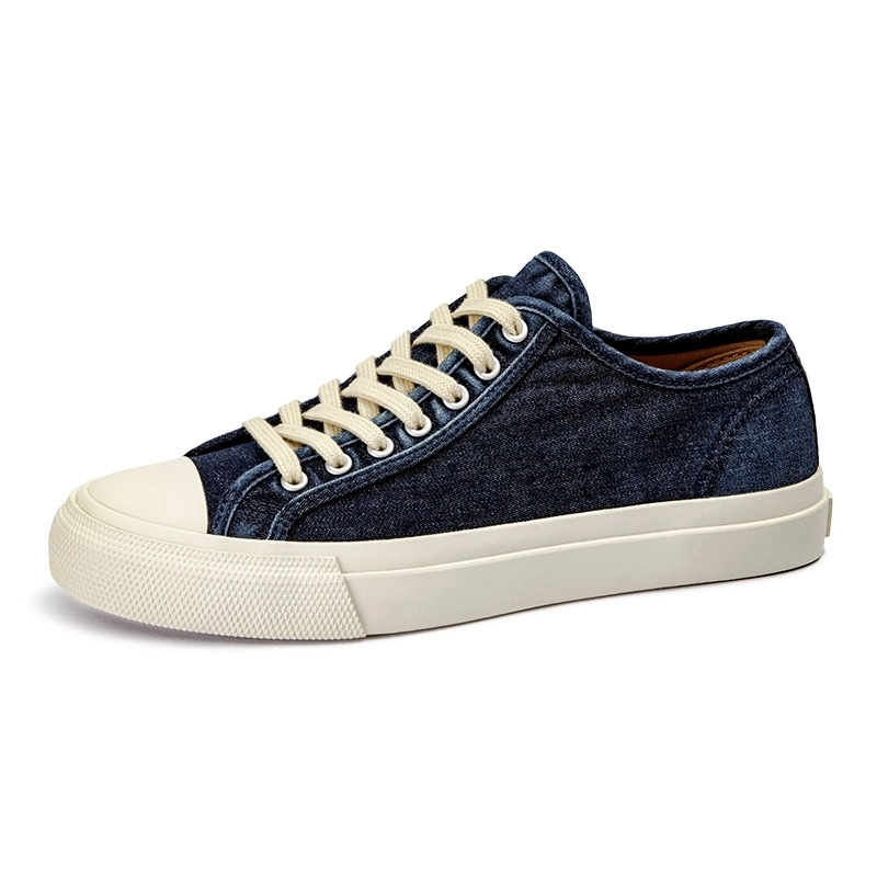 New Washed Vulcanized Canvas Shoes Men's Casual Retro Training Skateboard Tennis Footwear