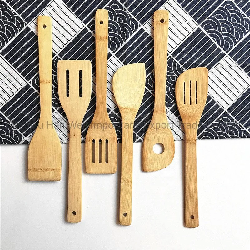 Küchengeräte Kochgeschirr Bambus 6 Stück Utensil Set