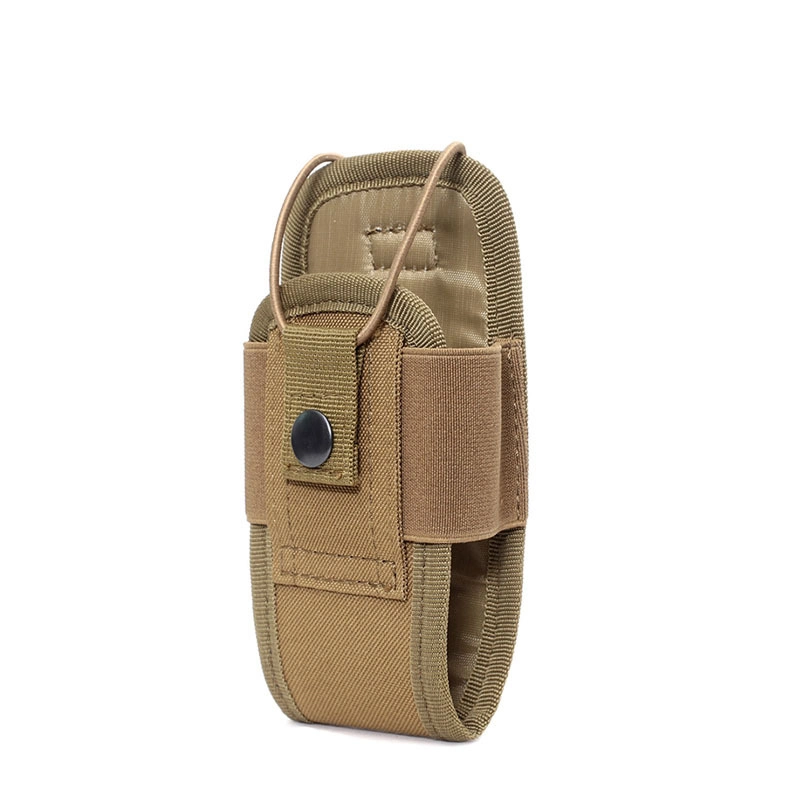 Ea298 شعار مخصص مخصص حامل مقاومة للماء Pouches Molle Nylon Tactical حقيبة حزام جراب جراي محمول صغير حقيبة أدوات جراب راديو خارجي