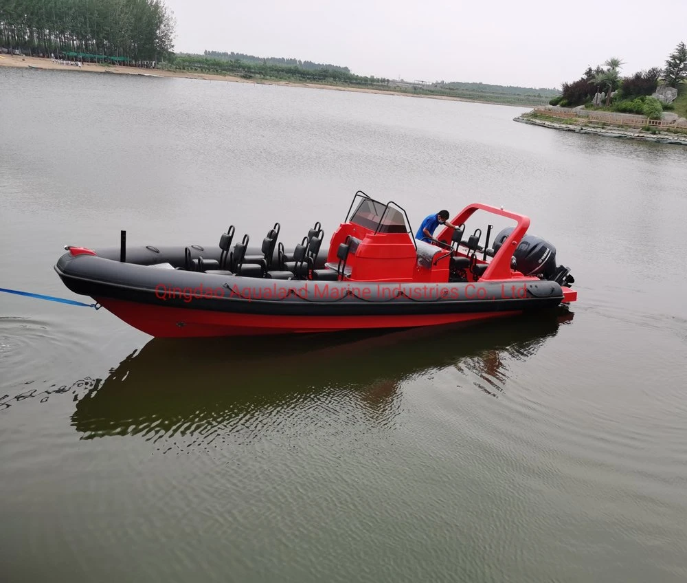 Aqualand 30 ft 9m Rip Patrol Boat/Fiberglass زورق مطاطي صلب/عسكري (aql500) إنقاذ/دورية/زورق غوص (RIB900B)