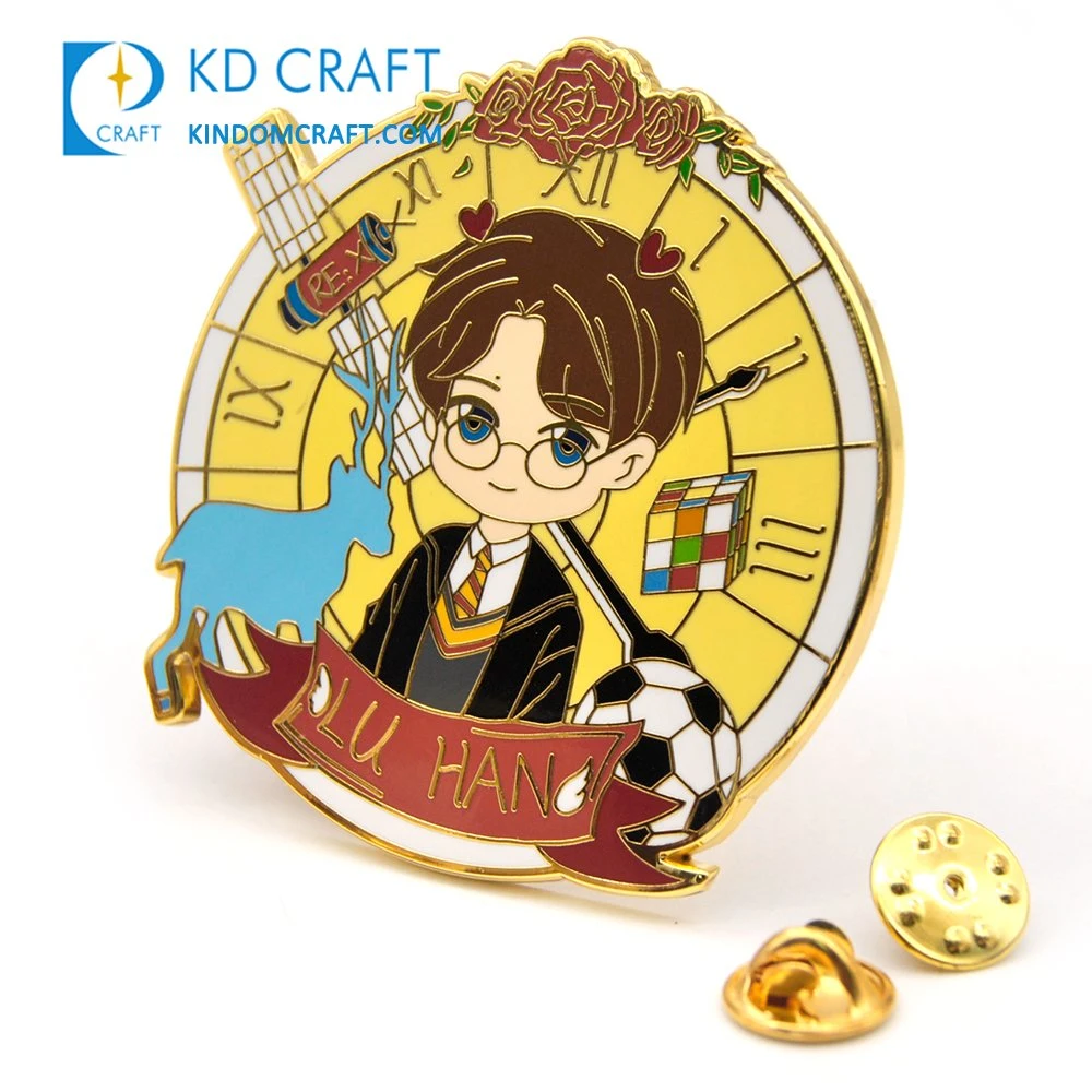 PIN Maker Custom Hard Metal Корея Кута девушки Lapel PIN Черный никель с покрытием Kpop Idol Group Черный розовый Красота Эмаль