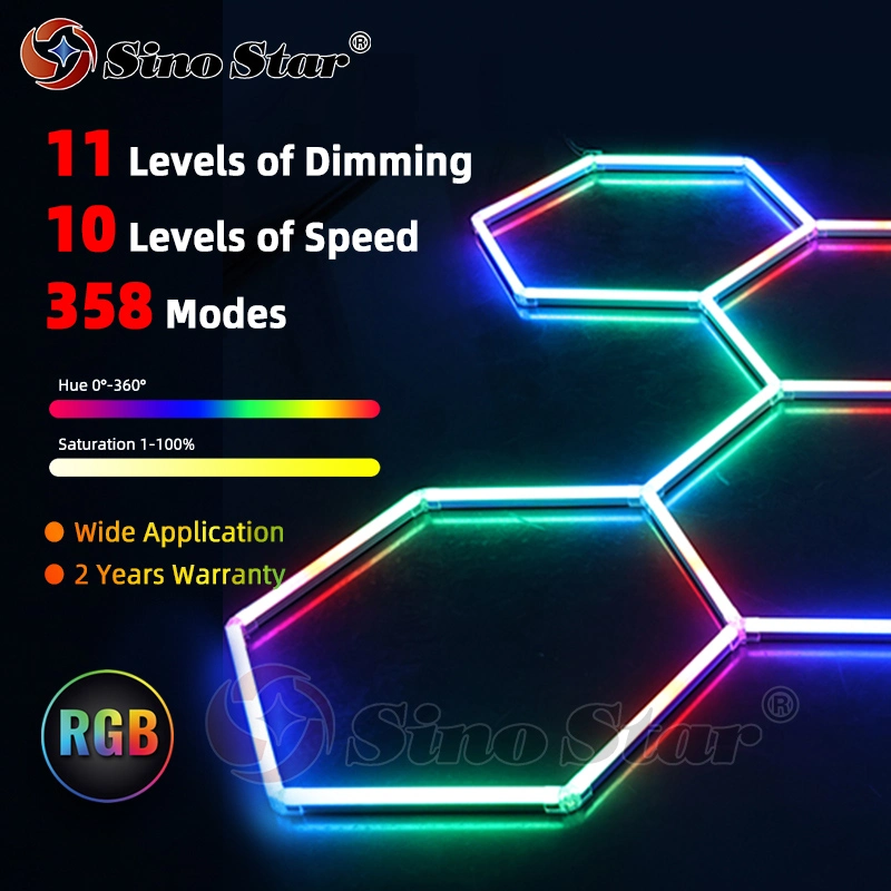 Fábrica de club mejor etapa de Control Remoto la atmósfera de las luces de discoteca hexagonal RGB LED