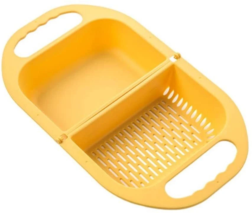 Washing Colander Strainer Foldable Basket Double Sided Kitchen Fruit Basket Washer Drainer Bl15621