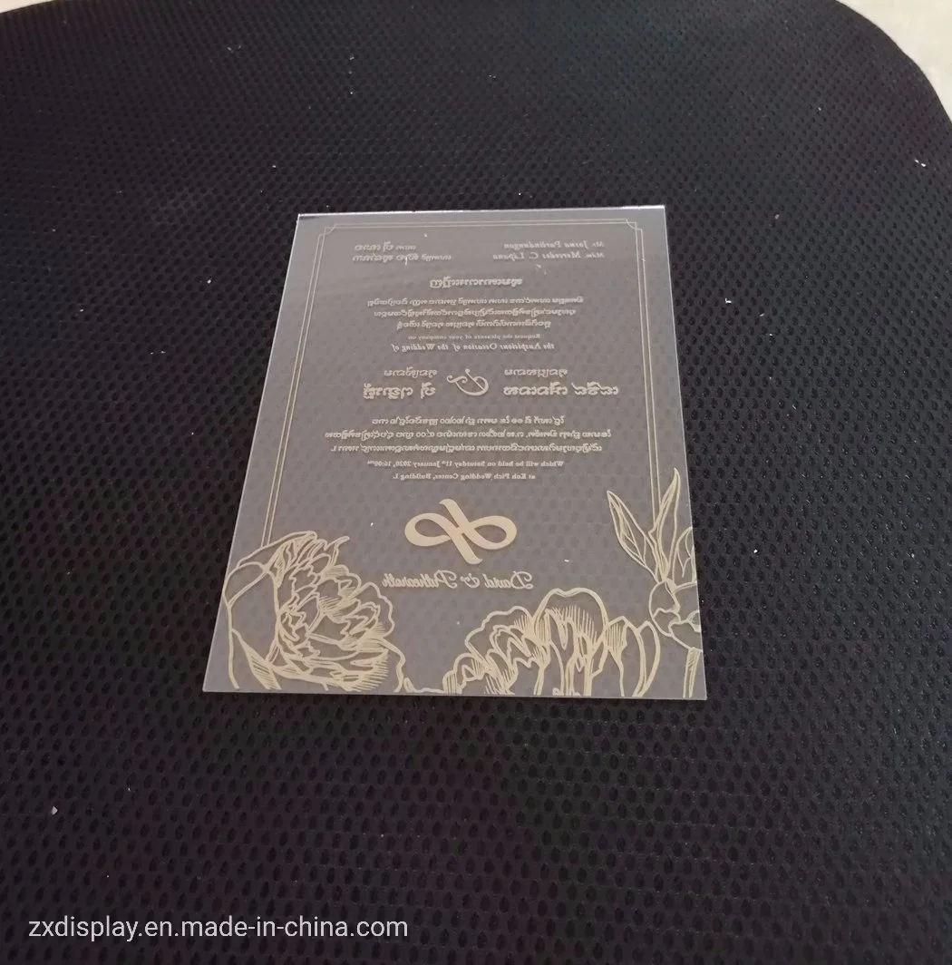 Luxury Customized Acrylic Wedding Ceremony Party Invitations Cards