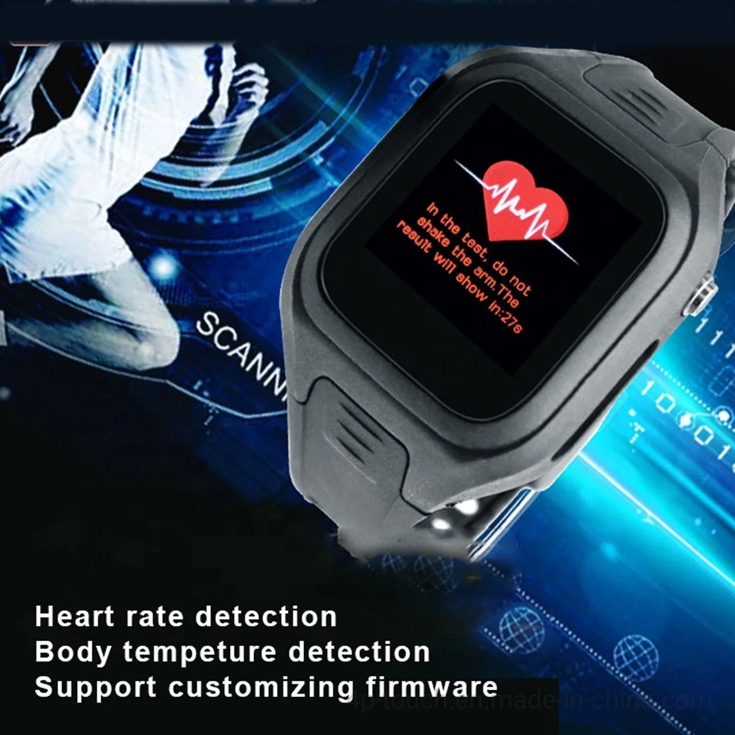 Quality 4G LTE IP67 Water Resistance GPS Tamperproof Tracker Watch with Heart Rate and Body Temperature T30