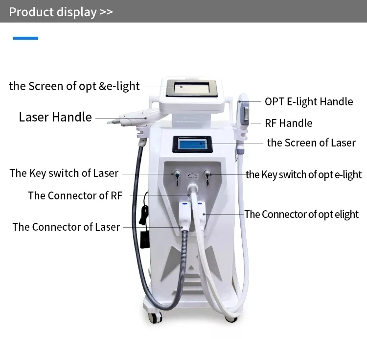 Двойной экран E-Light IPL 3 в 1-й YAG РЧ