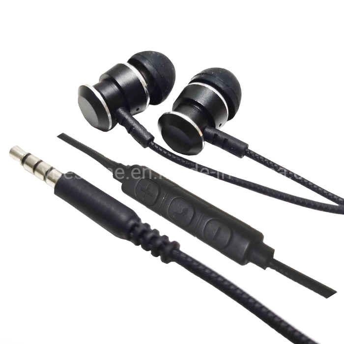 Clear Calling Music 3,5mm Plug Universal Mobile Phone con cable en la oreja Auricular manos libres con micrófono para portátil