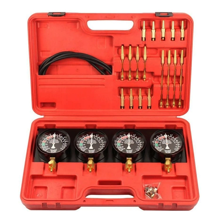 4 Gauge Motorcycle/Vehicle Fuel Vacuum Carburetor Synchronizer Diagnostic Adjustment Tools