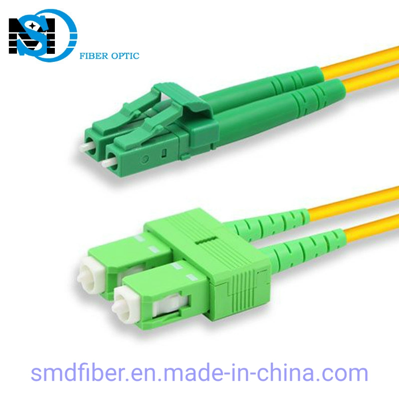 LC/APC to Sc/APC Fiber Optic Cable Sm Duplex PVC Cable