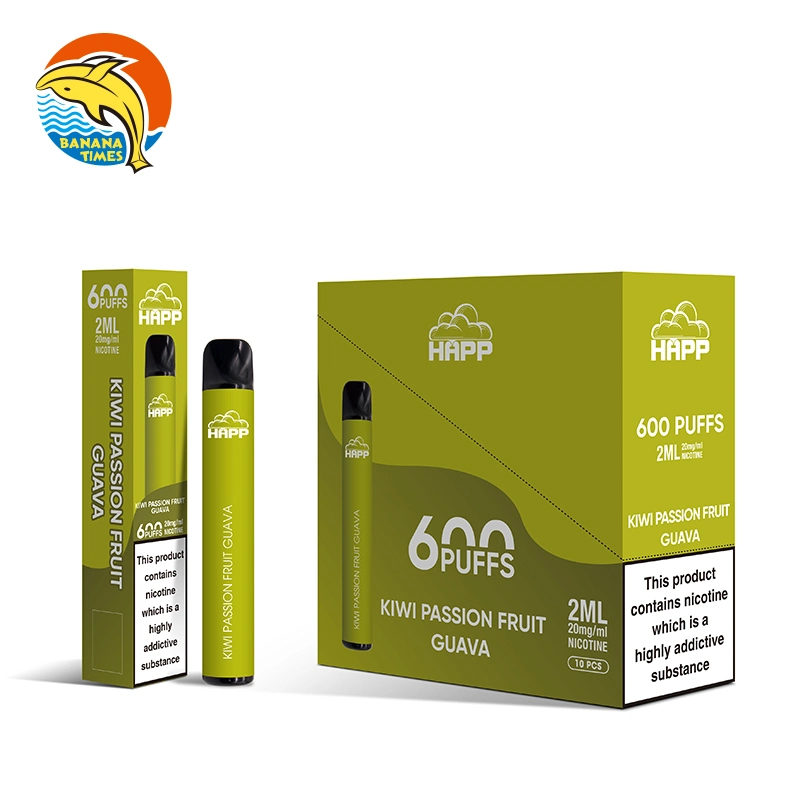 Spain Hottest Mini Disposable/Chargeable Electronic Cigarette 600puffs Custom Wholesale/Supplier 2% Nic Salt Vape Pen