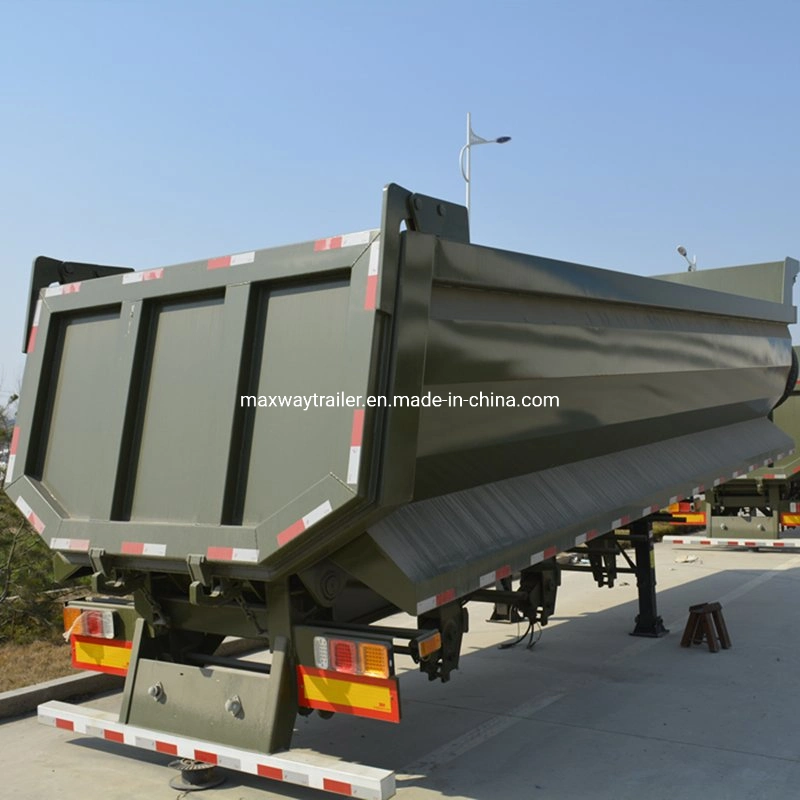 3 Axle 30cbm Hydraulic Cylinder U Shape Dump Semi Trailer for Sale