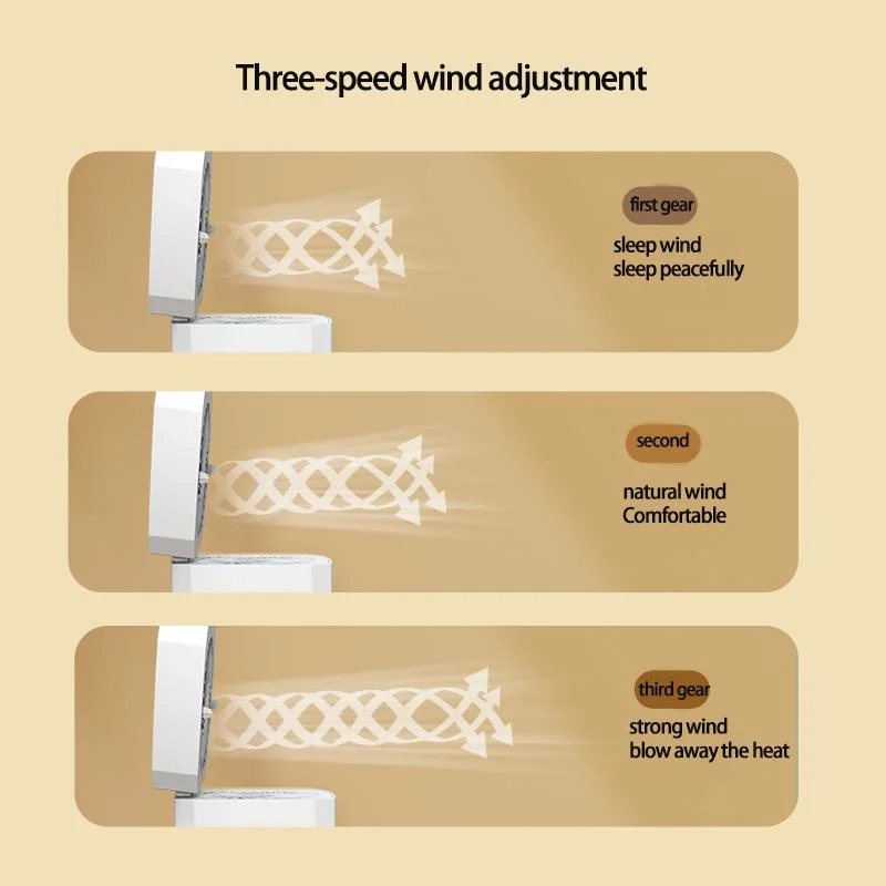 Ventoinha de ar portátil para uso doméstico de modelo duplo (aquecimento/arrefecimento)