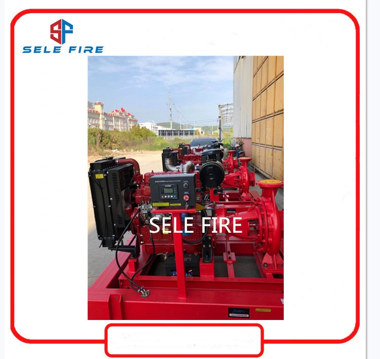 UL Listed Fire Fighting System Diesel Engine Driven Controller Mounted Fire Pump