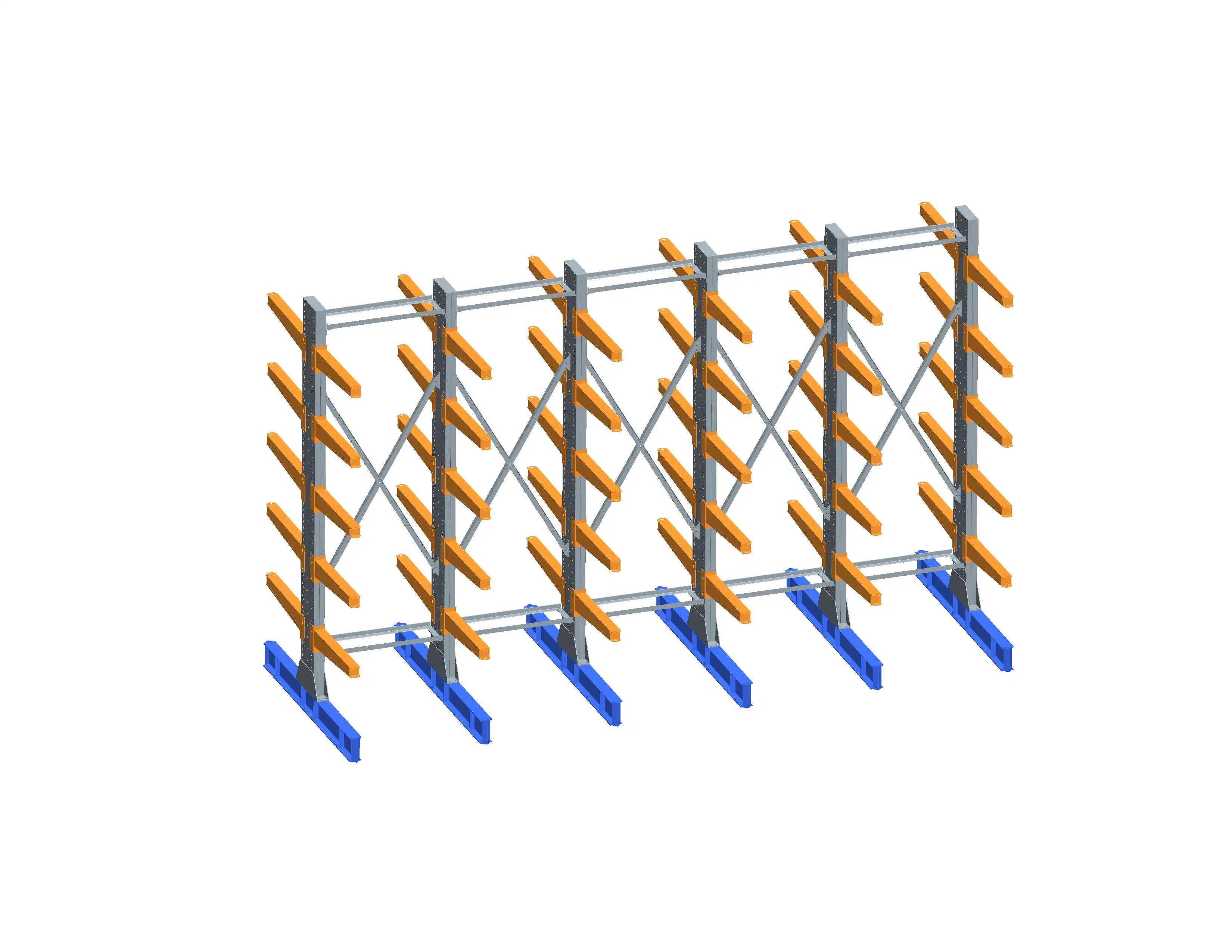 Warehouse Storage Metal Pipe Rack Steel Cantilever Racking