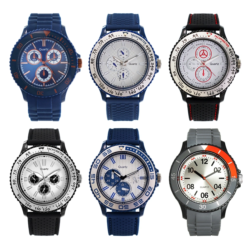 Sangle de silicone courant en plastique bon marché OEM de quartz populaire classique de la promotion de la nouveauté de montres