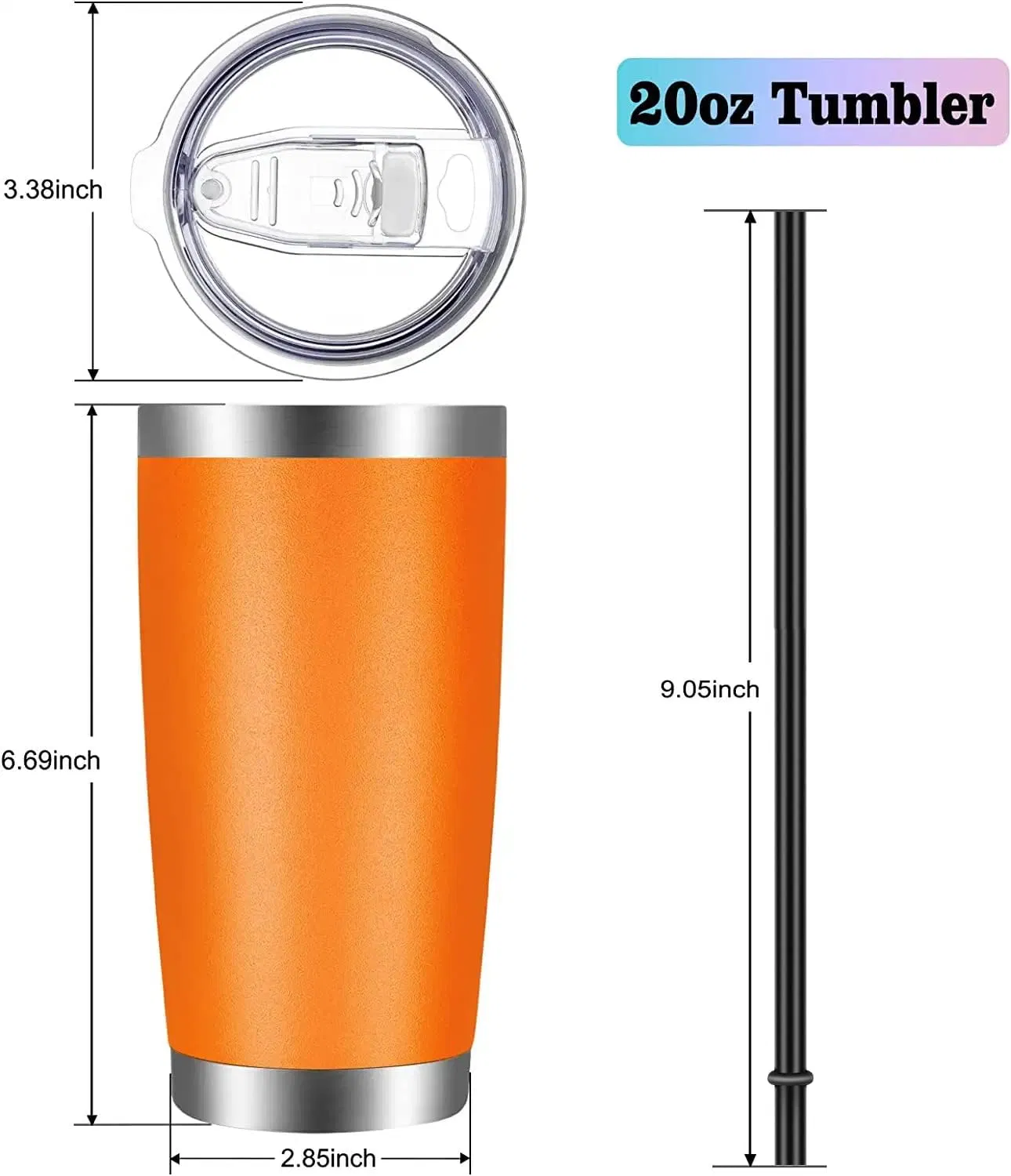 Mayorista/Proveedor de Revestimiento en polvo personalizada vacío de 20 onzas de doble pared aislante térmica portátil de bloqueo de viaje copa para coche