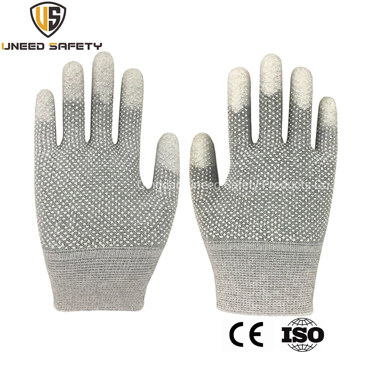 13G Hand Protect Safety Work Polyester Printing Colorful Pattern PU Coated Garden Labor Working Gloves