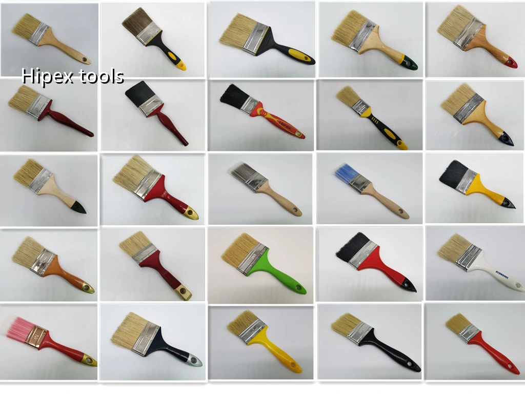 Paint Brush Has Various Sizes Plastic Bristle Brush with Hardwood Handle