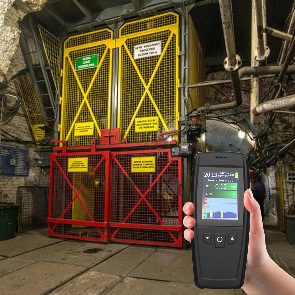 Detector de radiación nuclear portátil Monitor dosis Laboratorio Hogar Hospital Radiómetro de ionizador de alarma multifunción para medición de radiación