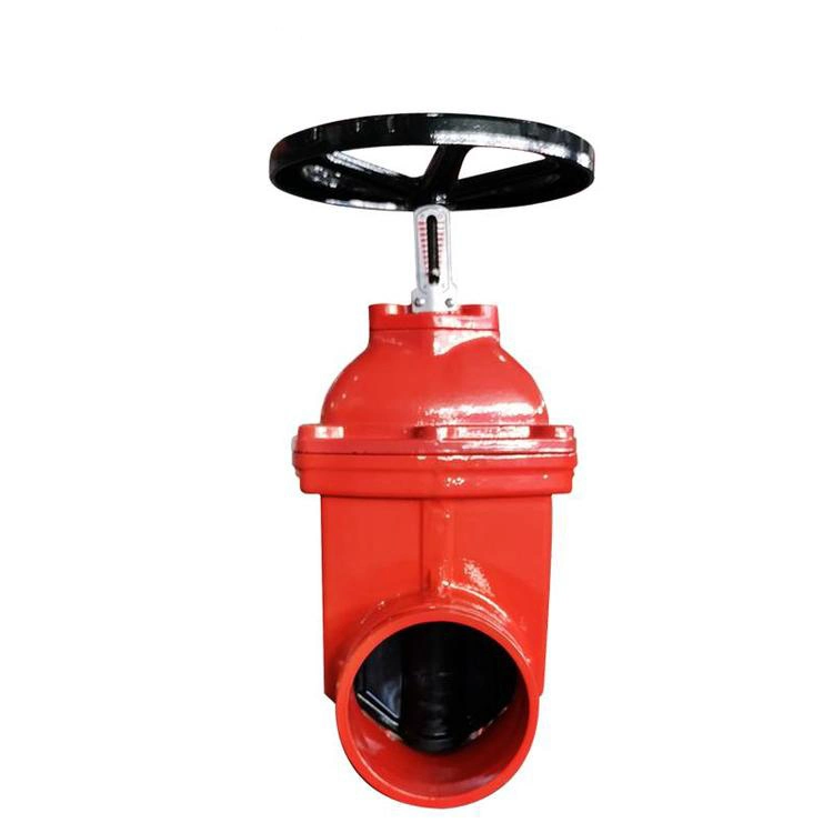 DIN3352 Hand Wheel Ductile Iron Double Socket Grooved End Gate Valve for PVC Pipes