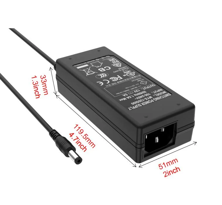 CE ETL FCC Kc Kcc Bis PSE SAA Factory Price Desktop Power Adapter 5V 6V 9V 10V 12V 15V 18V 20V 24V 1A 2A 3A 4A 5A 6A AC/DC Power Adapter