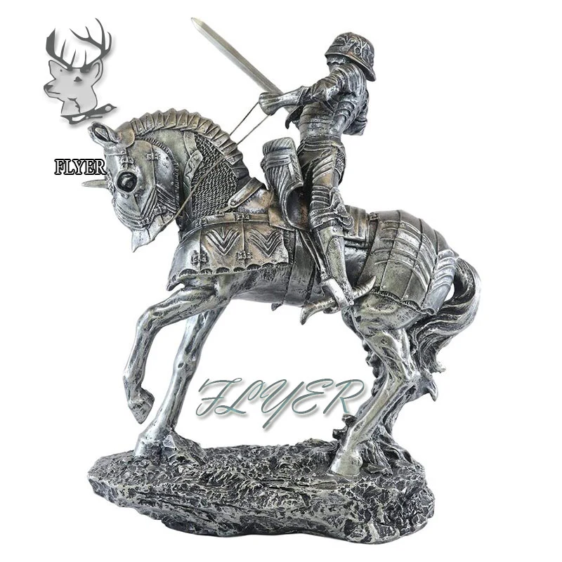 High quality/High cost performance  Life Size Bronze Art Craft Riding Horse Man Sculpture