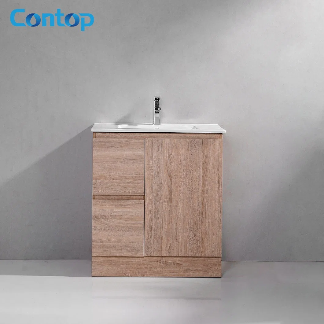 China Atacado Design moderno Sanitary Ware set Casa de banho mobiliário de madeira Armários de toucador
