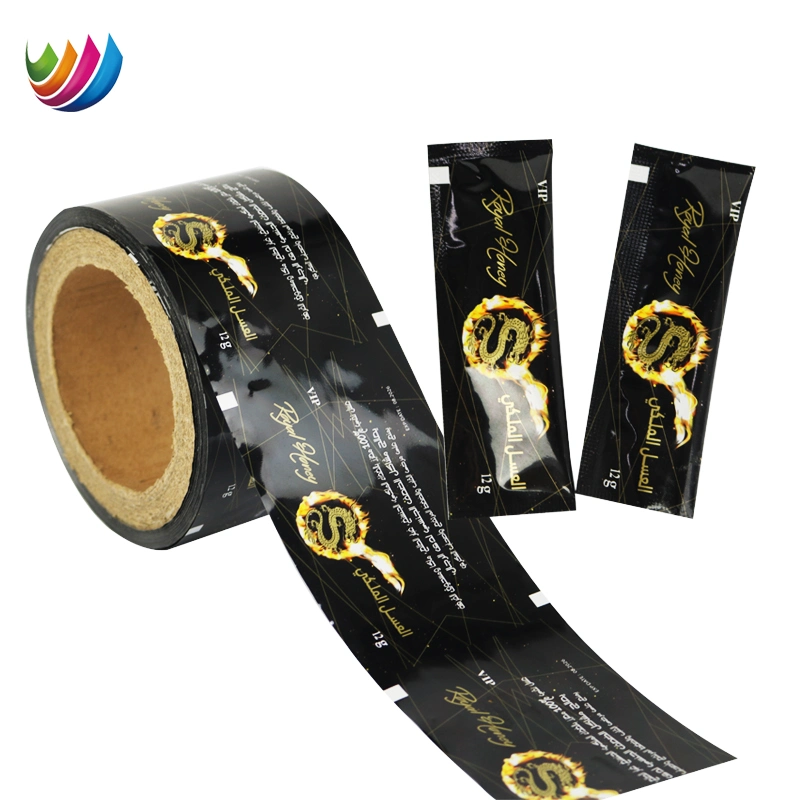 OEM/ODM Manufacturer Mylar Foil Plastic Honey Sachet Packaging Food Film
