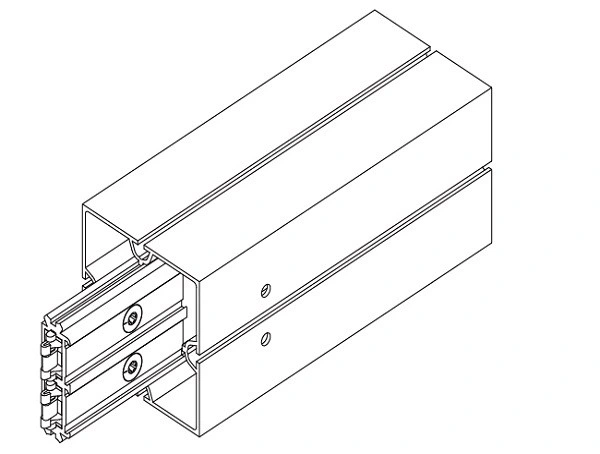 Schlosszylinder 80 Doppelschlösser für den Einbau von Spannscharnieren 80mm Quadratische runde Extrusion