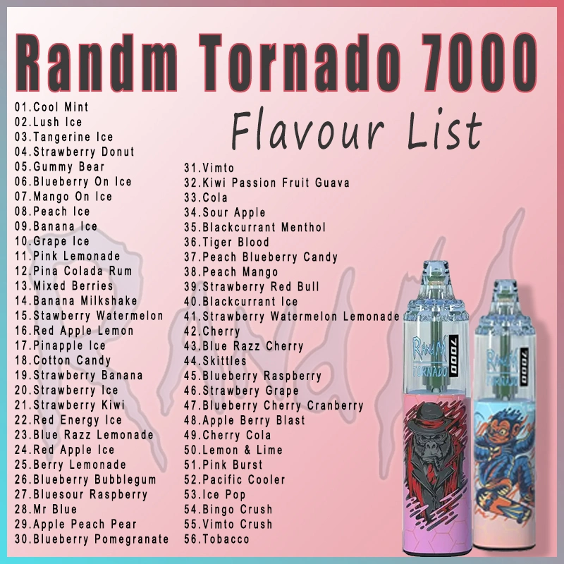 Randm Tornado 7000 Puff Disposable/Chargeable E Cigarettes Vape Puff 7000