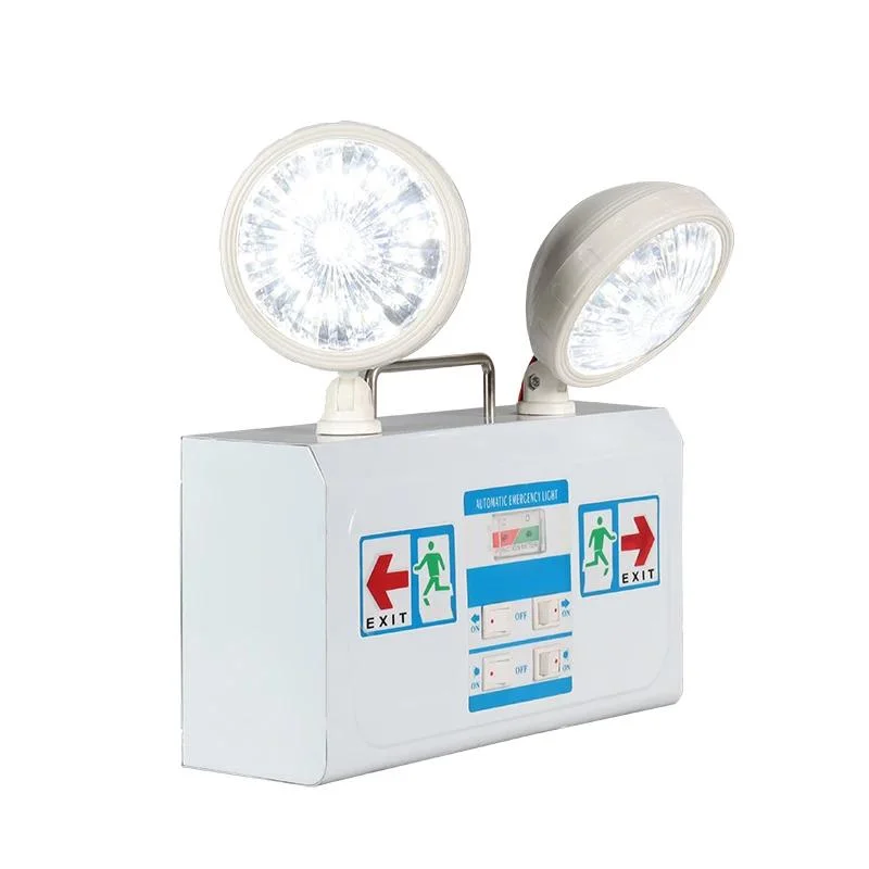 3 Hours Battery Duration Non Maintained Rechargeable Emergency Fixture with Twin Floodlights