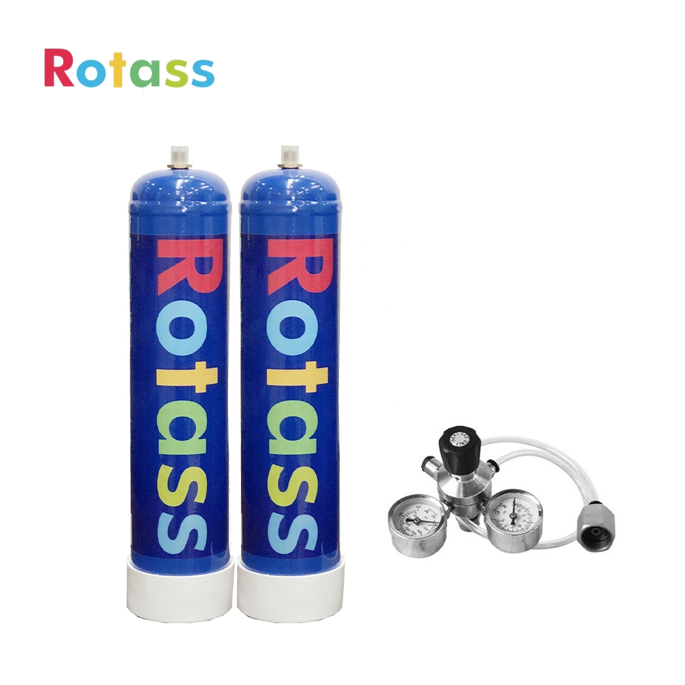 Rotass Vente en gros d'oxyde nitreux 0,95L Bouteille d'oxyde nitreux N2O pour crème fouettée Gaz hilarant Prix bas 580g Chargeur de crème fouettée de qualité alimentaire