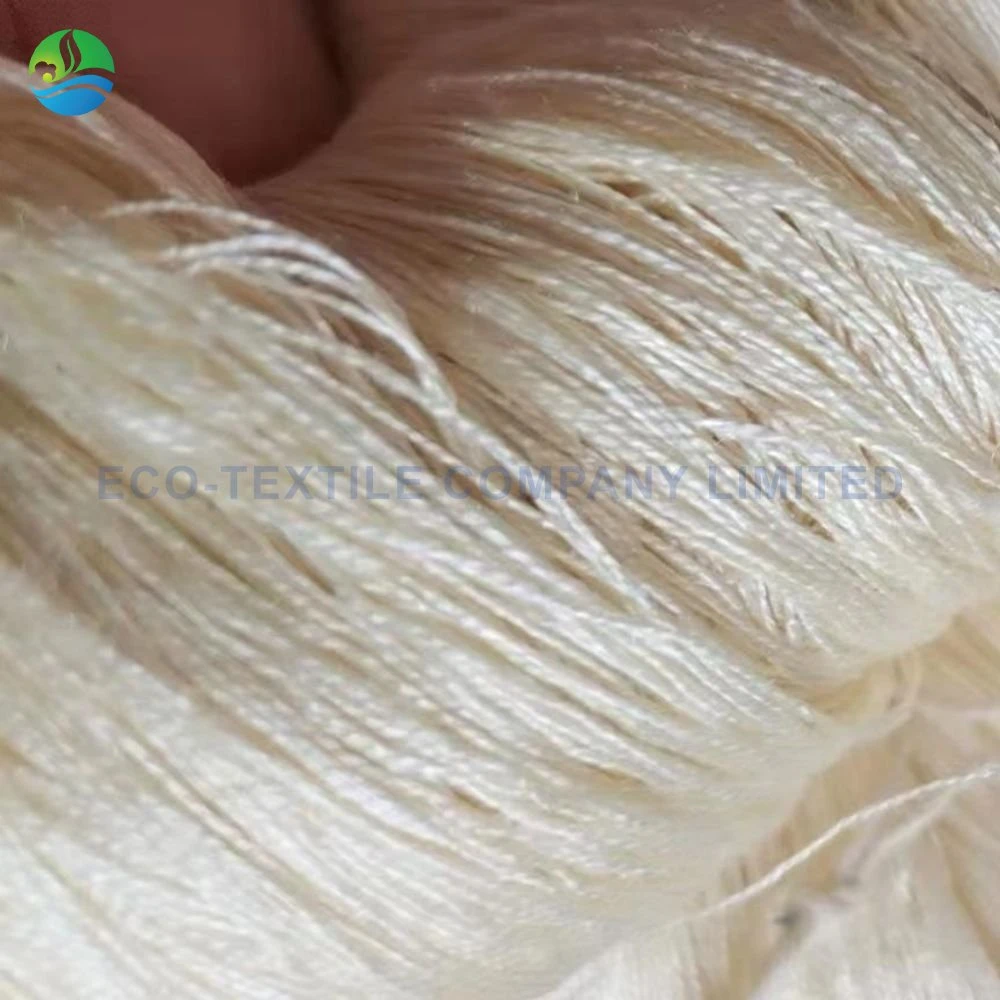 Natural 100% Super Grade Bleached Shiny Tussah Silk Yarn for Hand Tufting Carpet